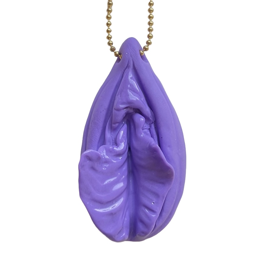 Pussy Pendant Unique Piece Lavender
