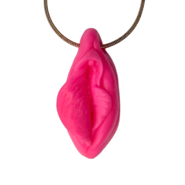 Pussy Pendant Unique Piece Neon Pink 3 cm