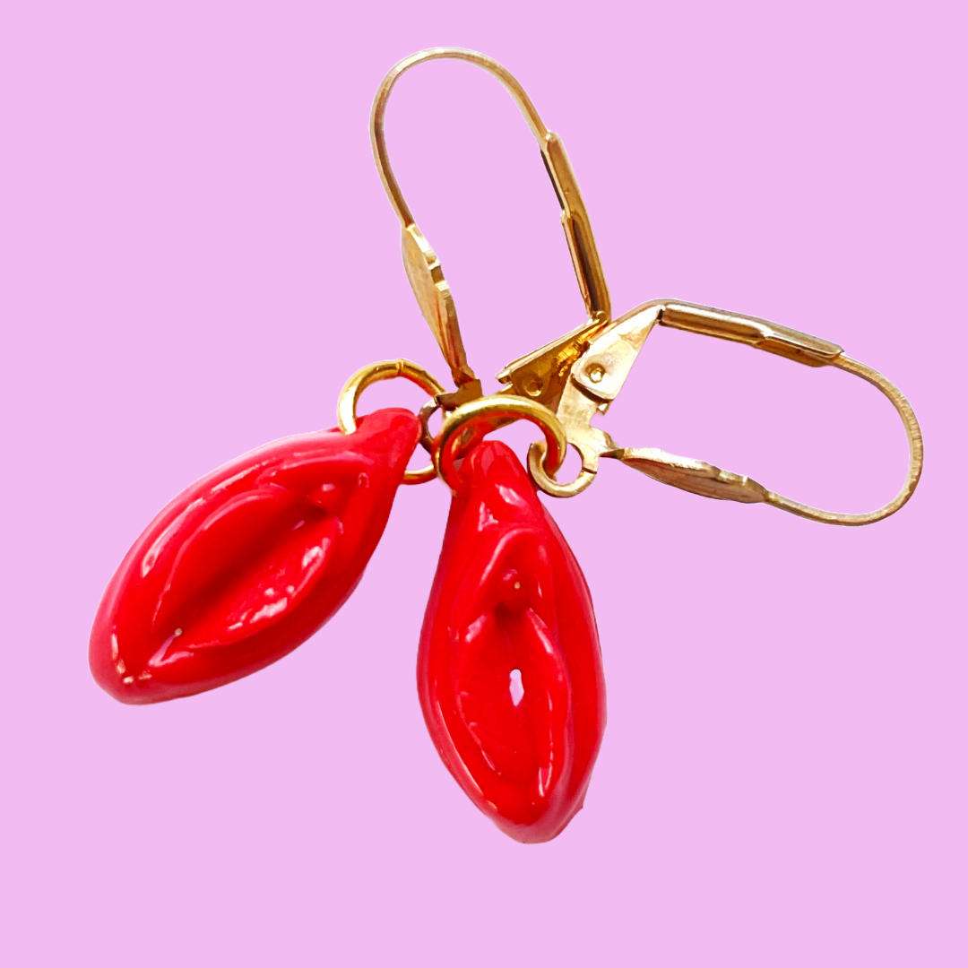 Pussy Earring Red