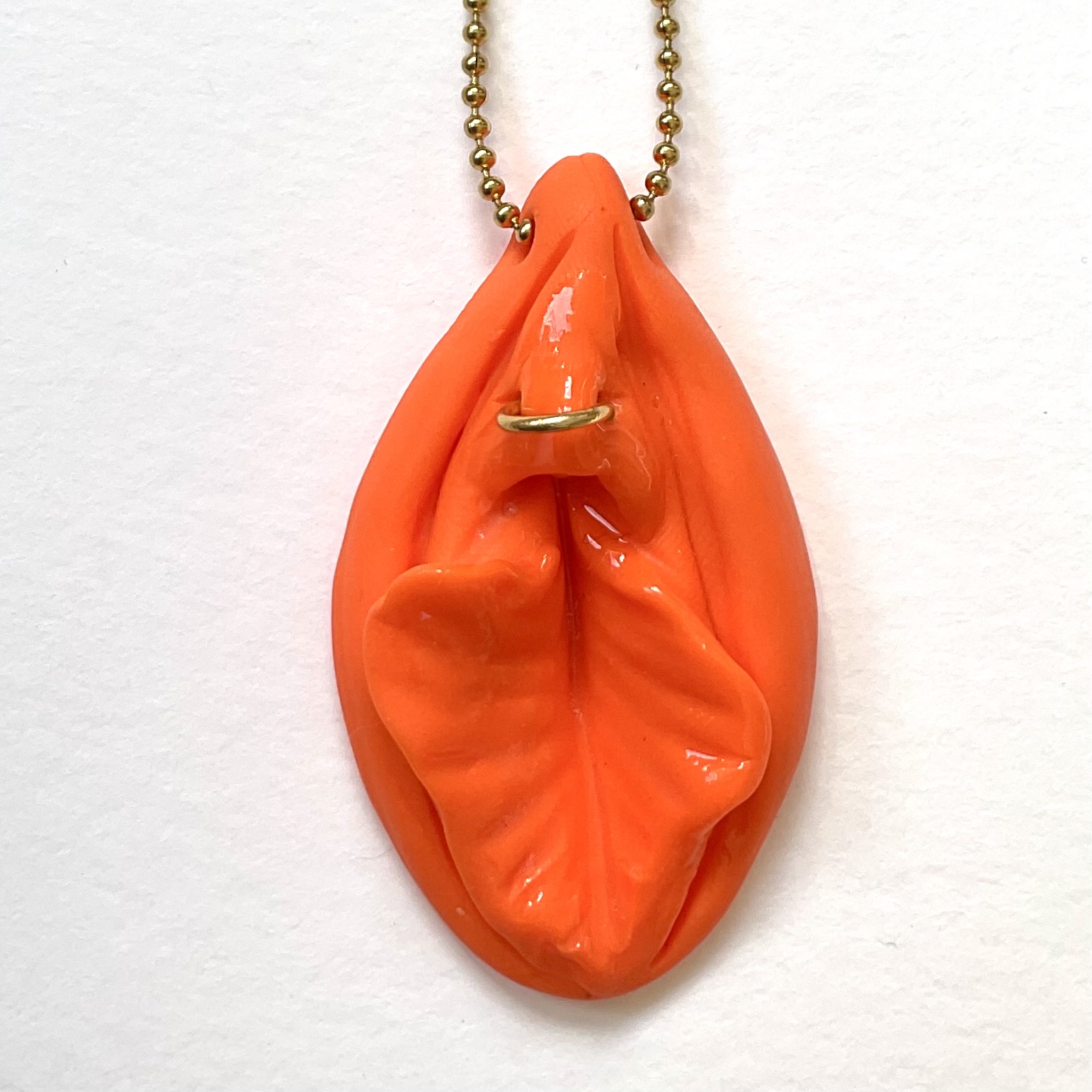 Pussy  Pendant  Unique Piece  with Piercing