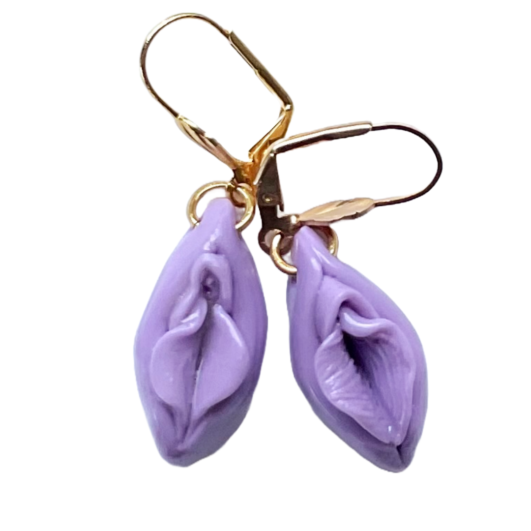 Pussy Earrings Lavender