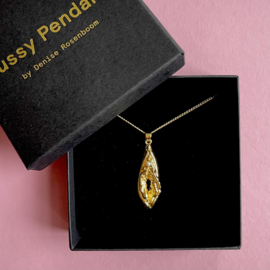 Pussy Pendant gold- plated with Pearl