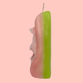 Handmade Candle Soft Pink & Soft Green