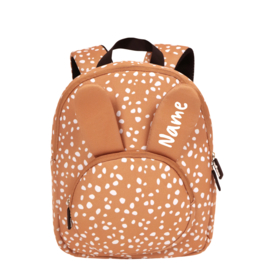 Backpack Bunny Peach Dots Personalised