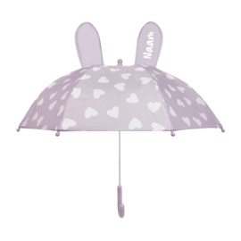 Umbrella Lila Hearts Personalised