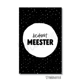 Cadeaulabel - Bedankt Meester