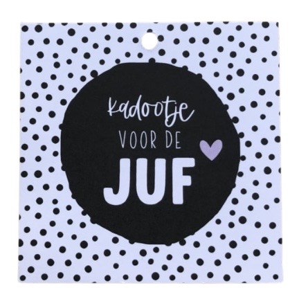 Mini kaartje - Kadootje voor de Juf