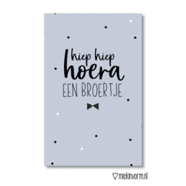 Hiep hiep hoera een broertje