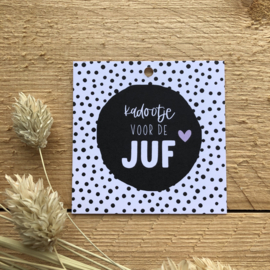 Mini kaartje - Kadootje voor de Juf