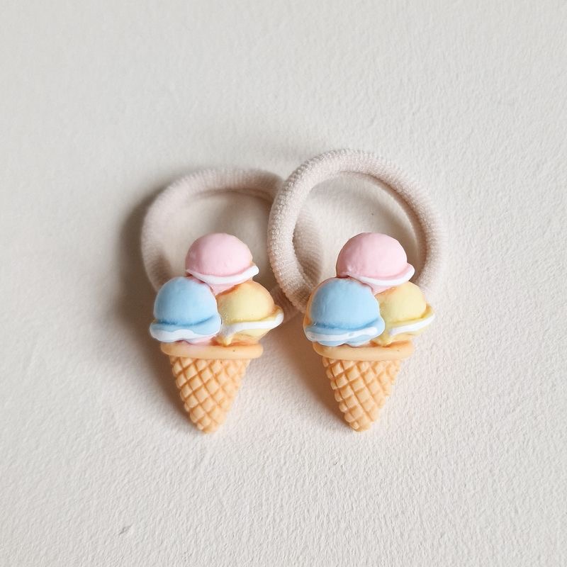 Haarelastiekjes - ijsjes - pastel