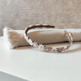 Diadeem - Daisy - Beige/Wit