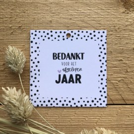 Mini kaartje - Bedankt voor het afgelopen jaar