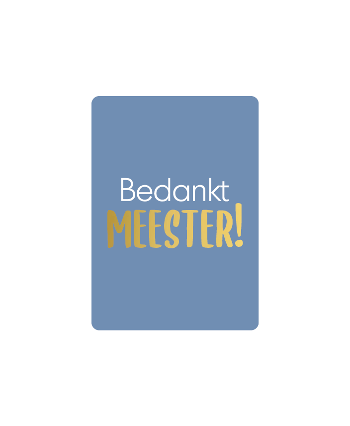 Klein kaartje - Bedankt Meester