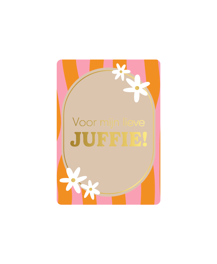 Klein kaartje - Voor mijn lieve Juffie