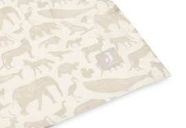 Hydrofiele Doek -  Animals Nougat - 115x115