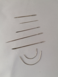 Set of various types of needles