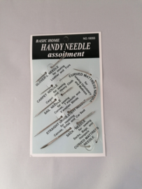 Set of various types of needles