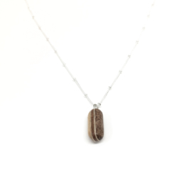 KETTING BOONTJE - HOUT ZILVER SATTELIET 40 CM