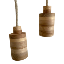 Set/enkele houten lamp - fitting  Keesje