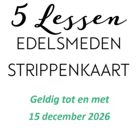Strippenkaart voor 5 lessen