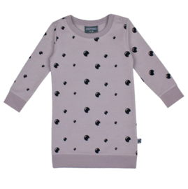 Lila sweater dress van Pimsa met raindrop print. Rain Drops Sweater | Patronen | Hobbii.nl