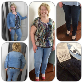 Adia Jeans Milan in 2 kleuren verkrijgbaar dark blue en blue sand 82cm
