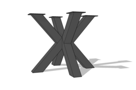 Dubbele X- of kruispoot