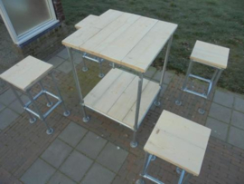 Bartafel set met 4 krukken