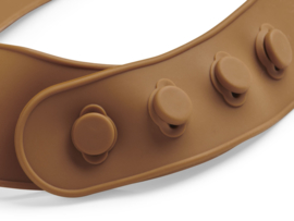 Slabbetje met opvangbakje - Waterproof - Caramel