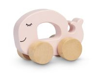 Houten Speelgoedauto - Walvis - Pink