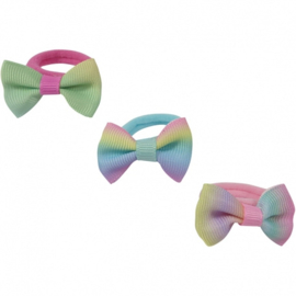 Miniring Elastiek Strik regenboog