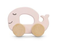 Houten Speelgoedauto - Walvis - Pink