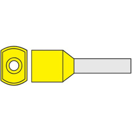 Twin adereindhuls 6.0 mm² geïsoleerd 14 mm geel TAHG6.00N