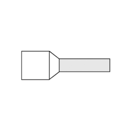 Adereindhuls 0.5 mm² geïsoleerd 6 mm wit AHW0.50K