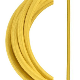 Bailey textielsnoer 2 x 0,75 mm² 3 meter kleur geel