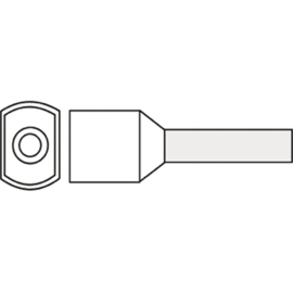 Twin adereindhuls 0.5 mm² geïsoleerd 6 mm wit TAHW0.50N