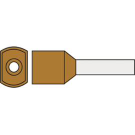 Twin adereindhuls 10.0 mm² geïsoleerd 14 mm bruin TAHBR10.00N