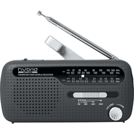 GBO multifunctionele vakantie of NOOD radio met FM / MG / SW1 / SW2 op batterij, accu, solar en dynamo