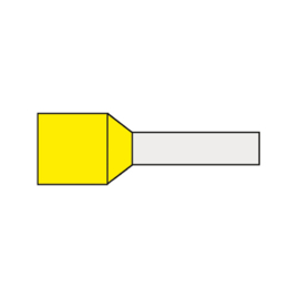 Adereindhuls 1.00 mm² geïsoleerd 6 mm geel AHG1.00K