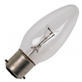 GBO standaard marine  kaarslamp C35 helder 40 Watt Ba22d