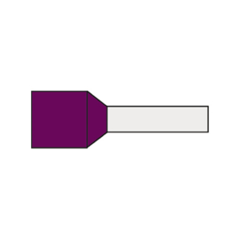 Adereindhuls 0.25 mm² geïsoleerd 6 mm paars AHV0.25N zakje à 500 stuks