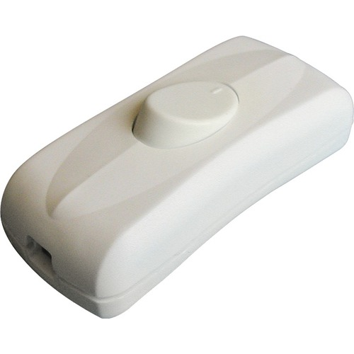 GBO snoerschakelaar 2 polig voor ronde kabel H03VVH2-F, kleur wit 2 Ampère 230 Volt