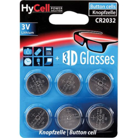 HyCell 6 stuks Lithium knoopcellen CR2032  3.0 Volt