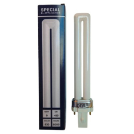 SL compacte fluorescentielamp PL-S 9 Watt 830 3000K warm wit 2-pins G23