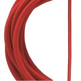 Bailey textielsnoer 2 x 0,75 mm² 3 meter kleur rood