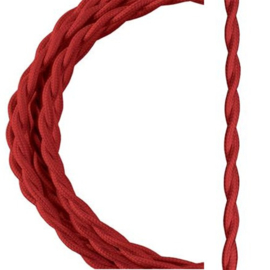 Bailey textielsnoer gedraaid 2 x 0,75 mm² 3 meter kleur rood