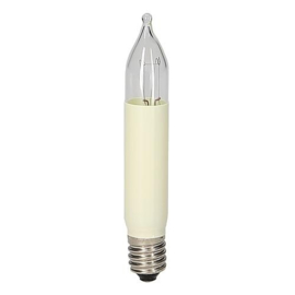 GBO kaarslamp ivoor helder kort model 34 Volt 4 Watt E10 Bls3