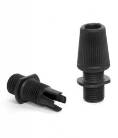 GBO Klemnippel M10 2-Delig draaiknop en binnenwerk kleur zwart trekontlasting M10x1