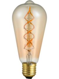 SPL Filament LED E27 Fila Flex DH Rustika ST64 x 140 mm 230 Volt 320 Lumen 5 Watt 820 Gold dimbaar