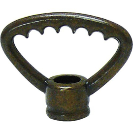 GBO getande ringnippel M10 oud messing / brons